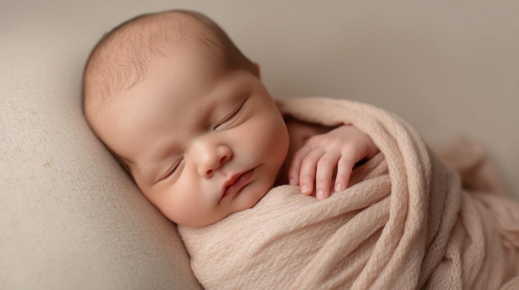 newborn swaddle with arms out
