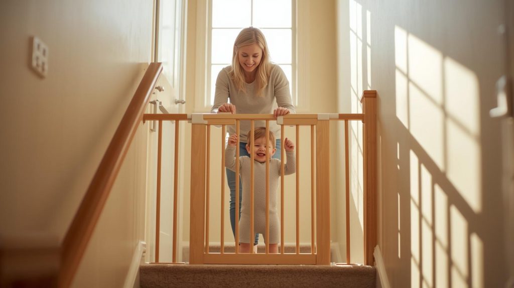 banister gate for stairs